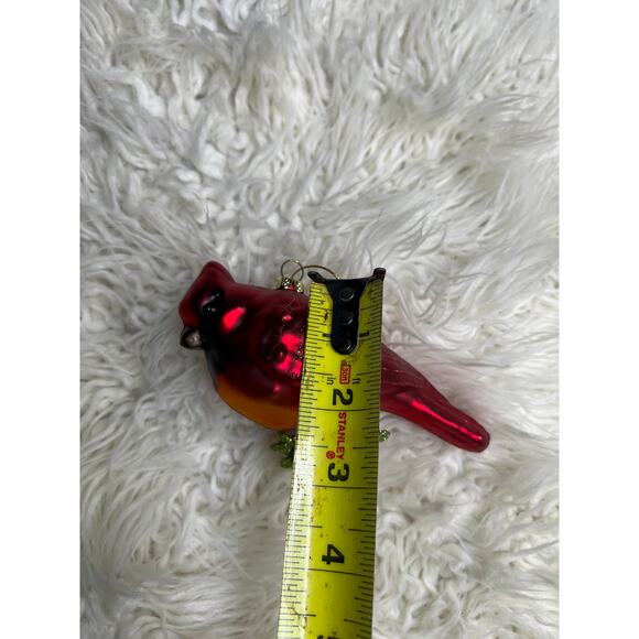 ─୨ৎ─ Robert Stanley Large RED CARDINAL BIRD ON HOLLYBRANCH Hanging Ornament ❌ - Picture 8 of 8